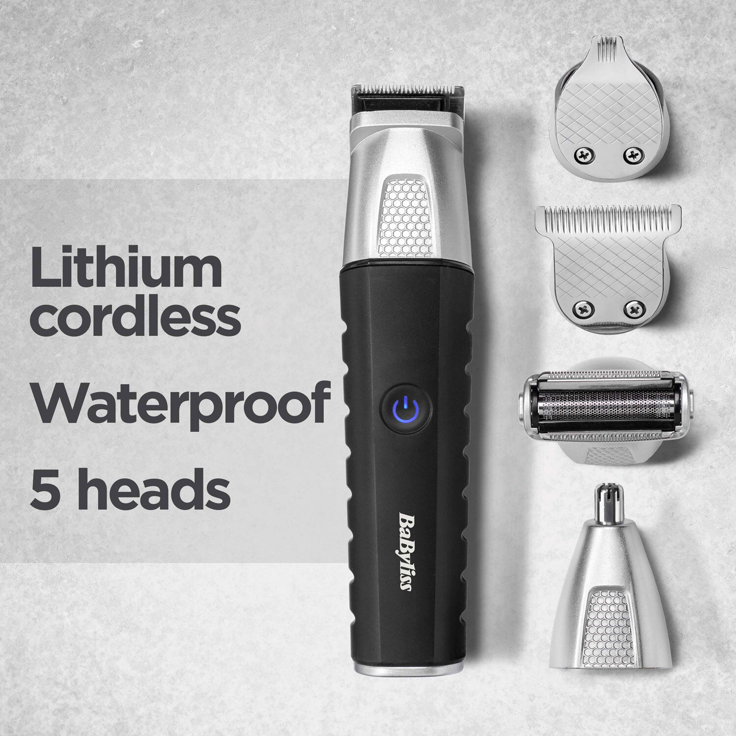 Lithium Cordless, Waterproof & includes 5 heads